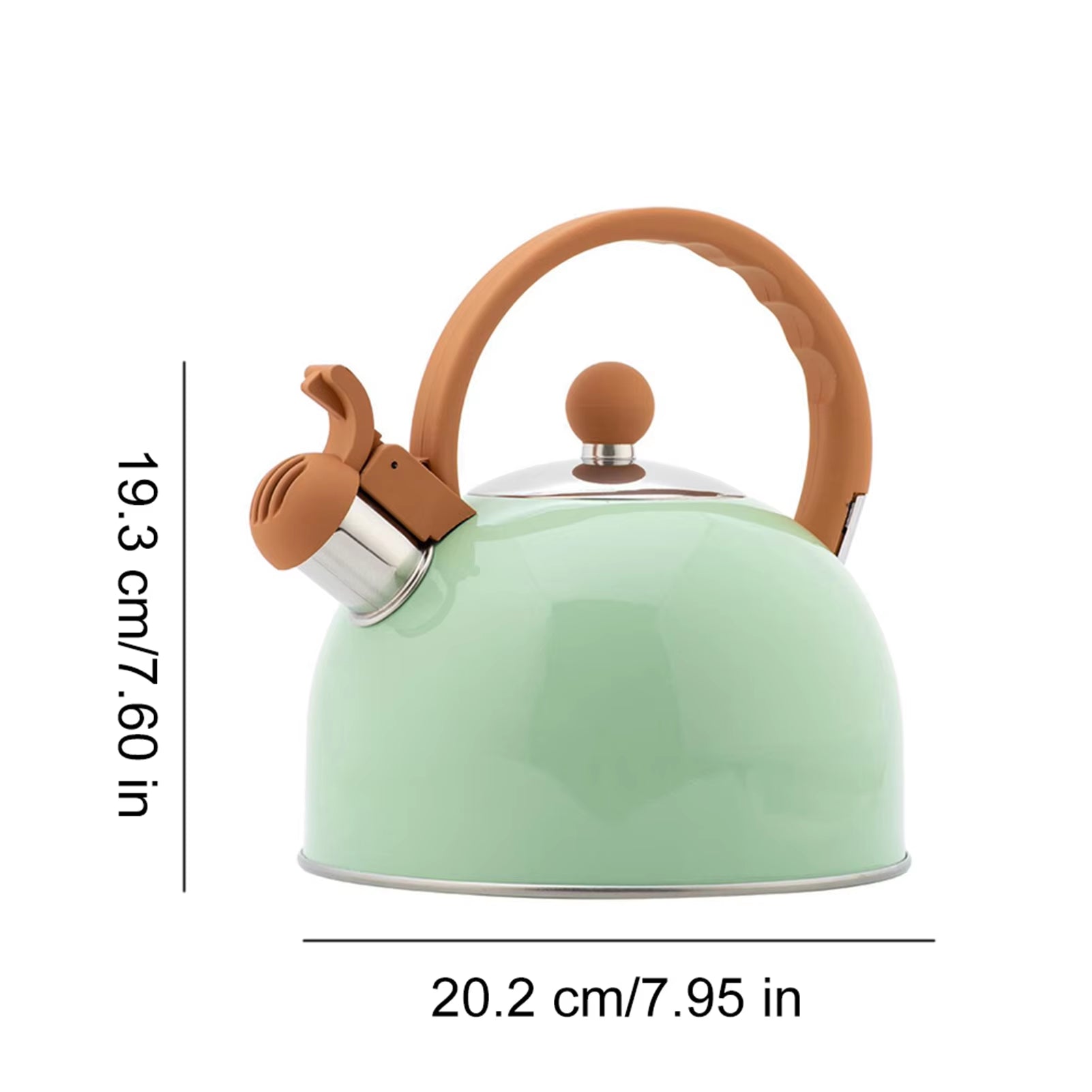 2.5/3L Whistling Tea Pot Culinary Grade Stainless Steel Kettle with Heat Proof Ergonomic Handle Compatible for Stove ,Electric