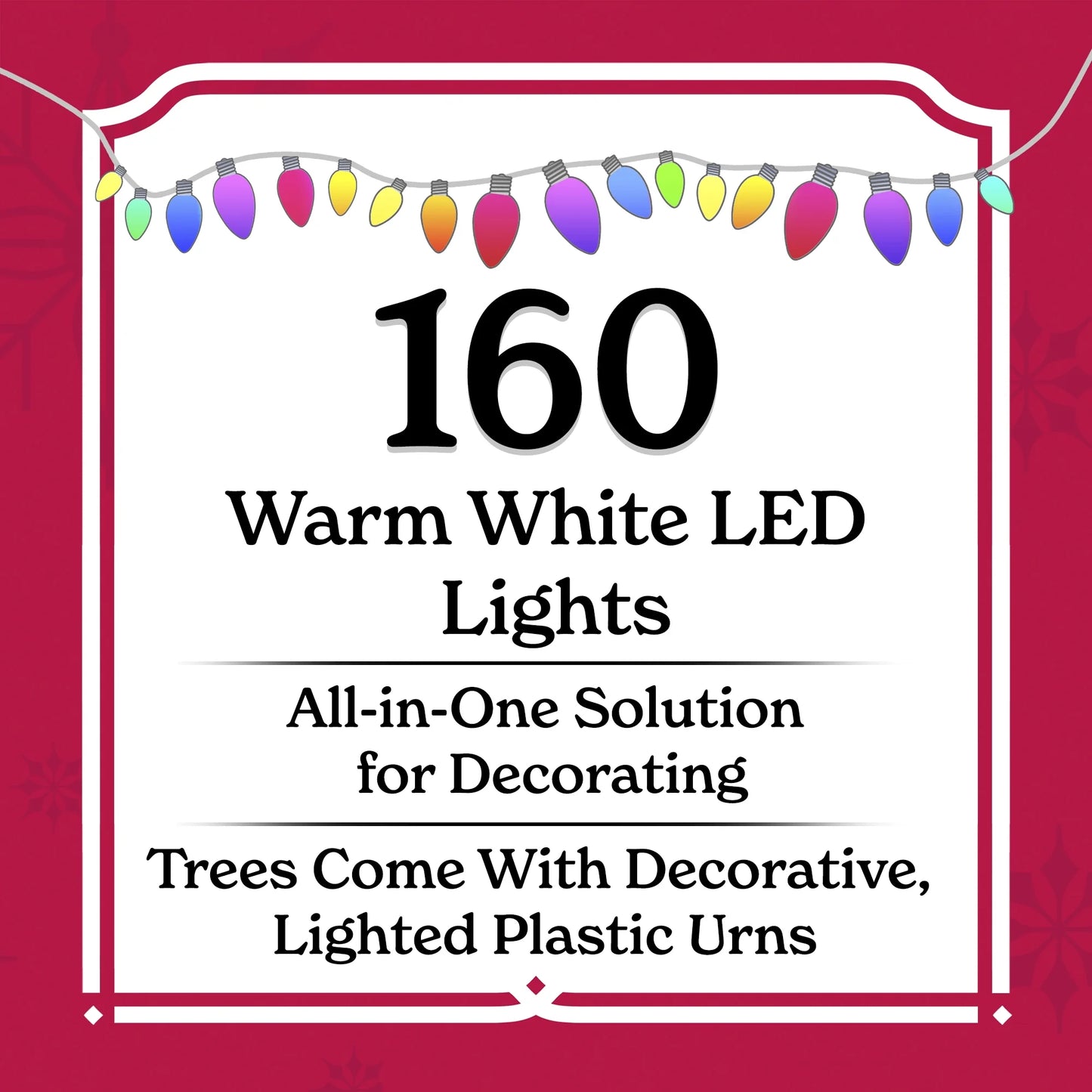 5-Piece Prelit Artificial Christmas Tree Entryway Set with Warm White LED Lights, by