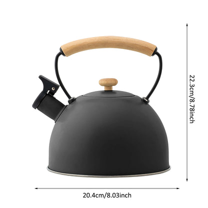 2.5/3L Whistling Tea Pot Culinary Grade Stainless Steel Kettle with Heat Proof Ergonomic Handle Compatible for Stove ,Electric