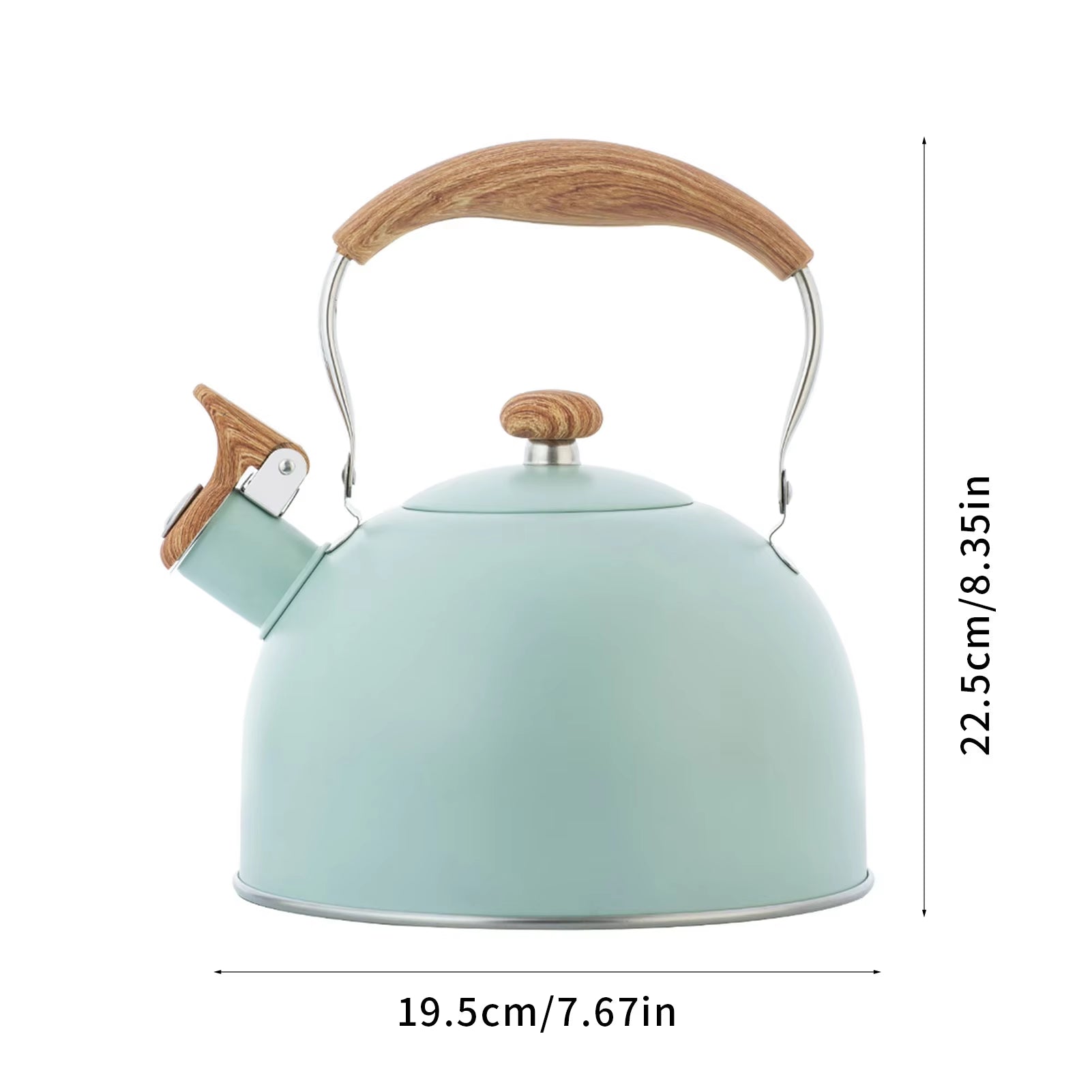 2.5/3L Whistling Tea Pot Culinary Grade Stainless Steel Kettle with Heat Proof Ergonomic Handle Compatible for Stove ,Electric