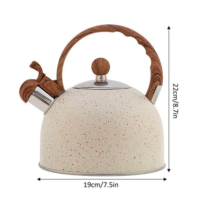 2.5/3L Whistling Tea Pot Culinary Grade Stainless Steel Kettle with Heat Proof Ergonomic Handle Compatible for Stove ,Electric