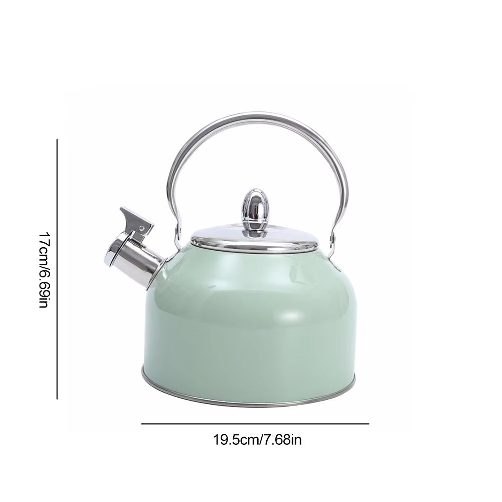 2.5/3L Whistling Tea Pot Culinary Grade Stainless Steel Kettle with Heat Proof Ergonomic Handle Compatible for Stove ,Electric