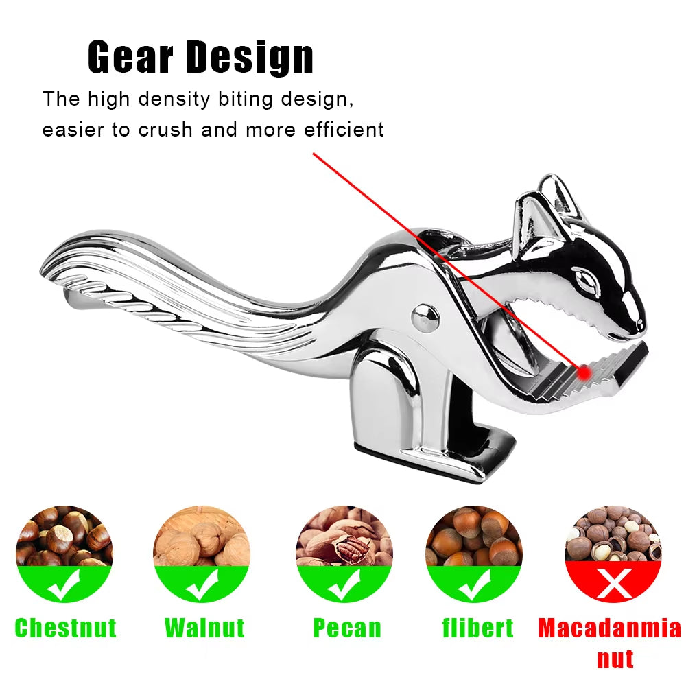 Sheller Opener Squirrel Shape Pine Pecan Hazelnut Plier Quick Walnut Cracker Almond Nut Pecan Nuts Nutcracker Multi-Function