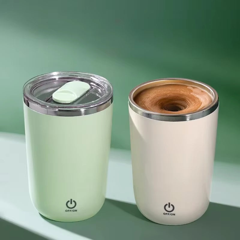 350ML Electric Mixing Cup Stainless Steel Portable Milk Coffee Cups Rechargeable Smart Stirring Mug Automatic Magnetic Drinkware